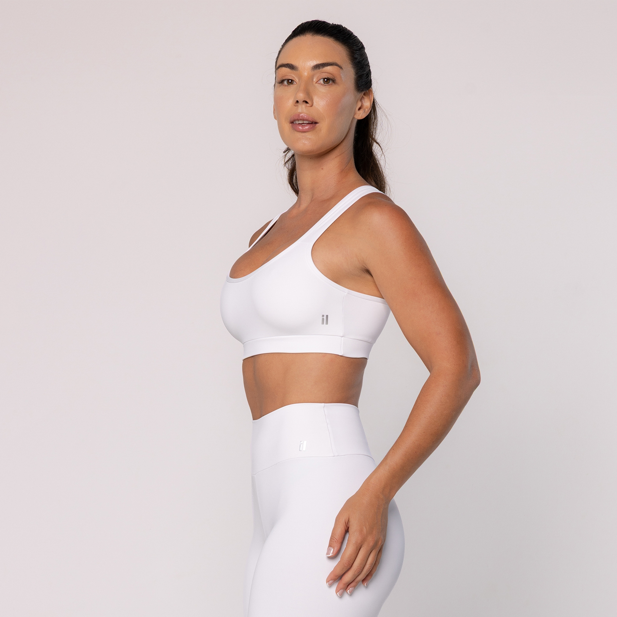 Top em Poliamida Lisa com Alça Larga - Branco