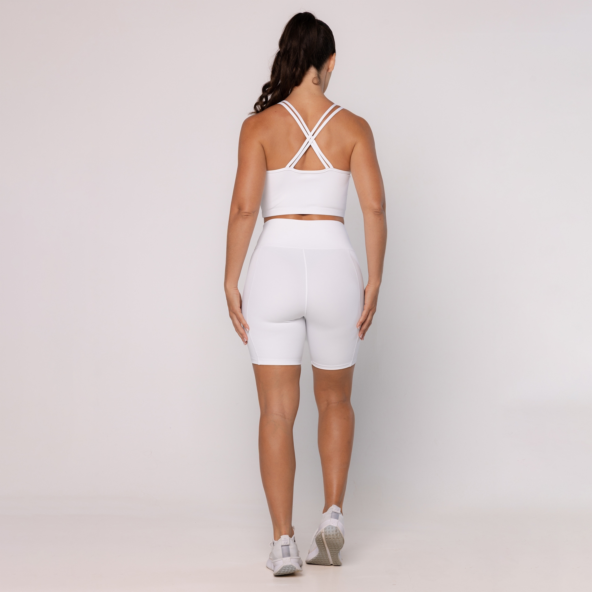 Short Legging com Costuras Laterais - Branco