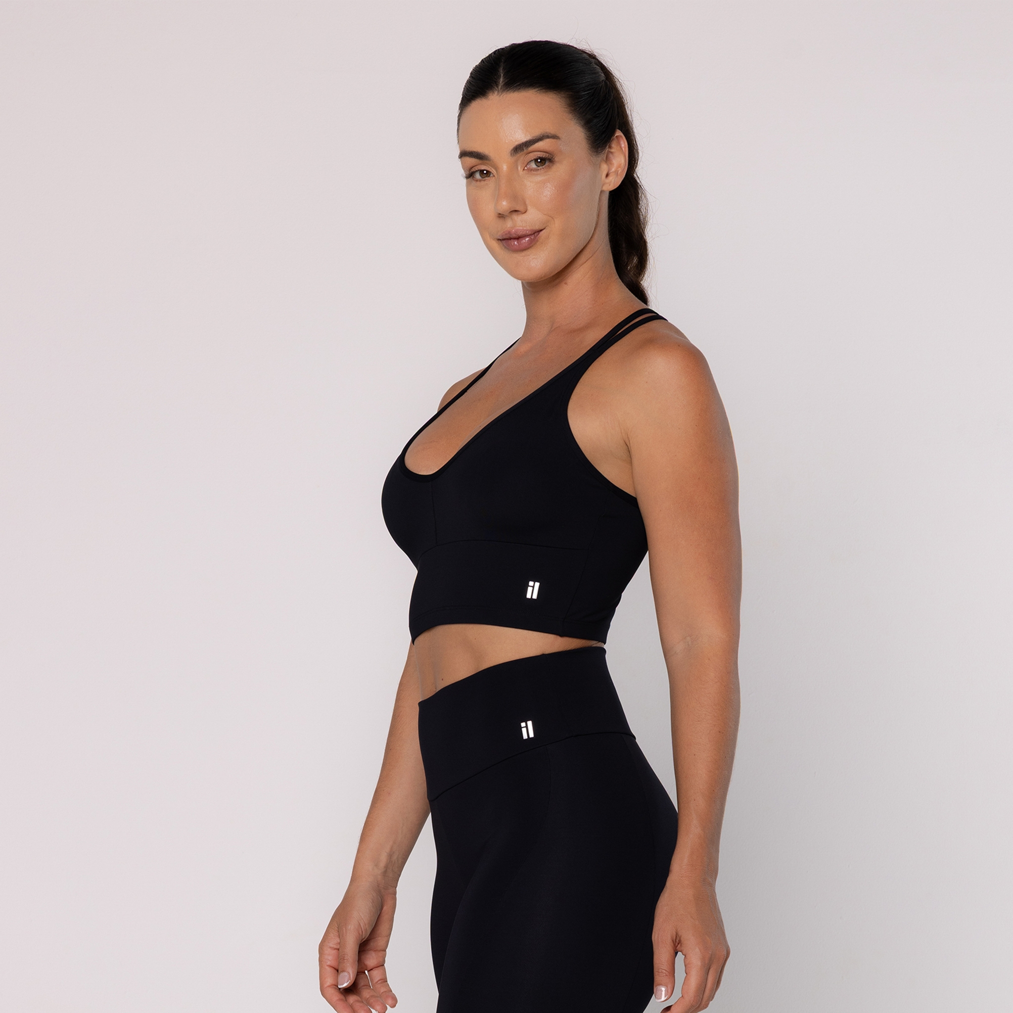 Cropped Alça Trançada com Bojo Removivel - Preto