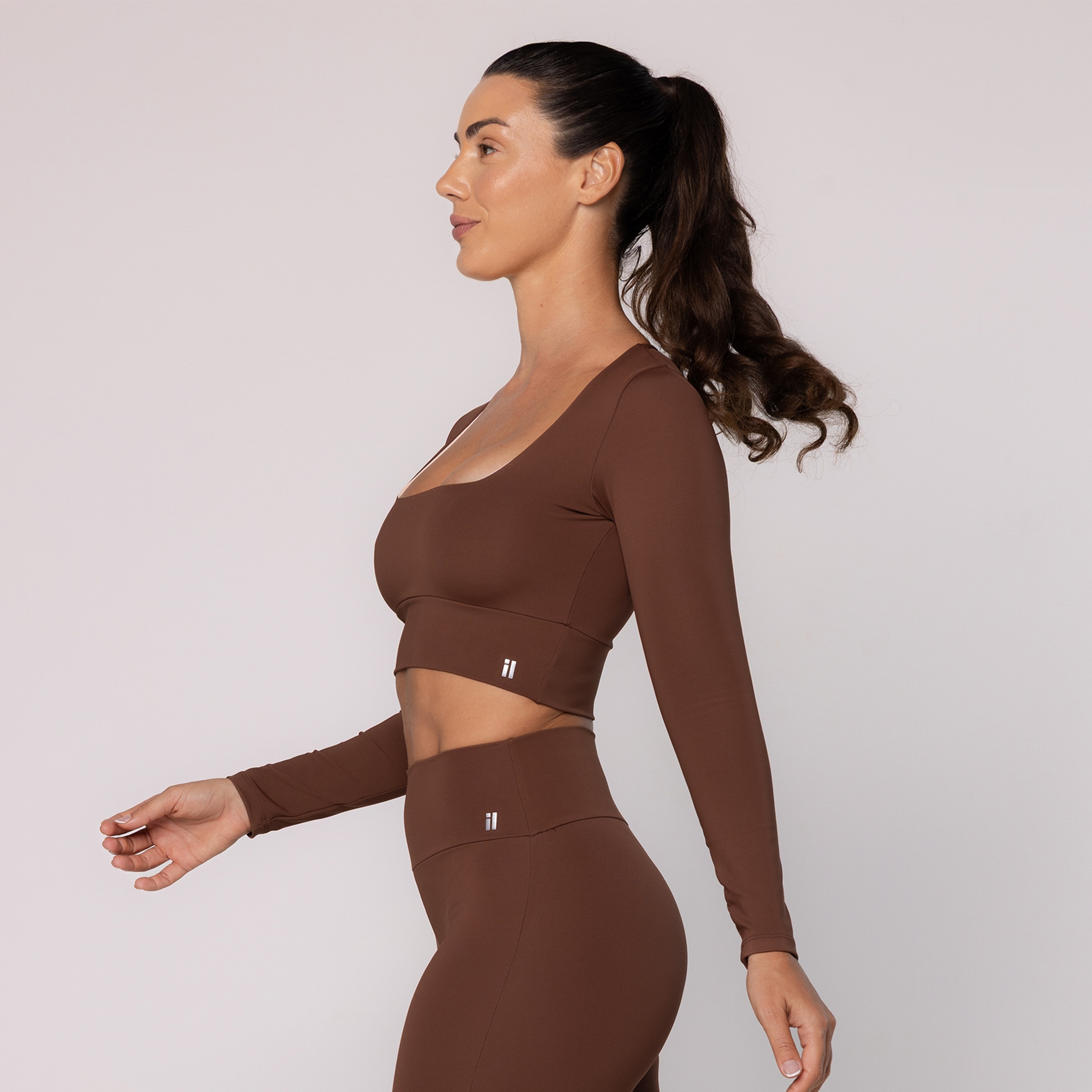 Cropped com Decote Quadrado - Capuccino