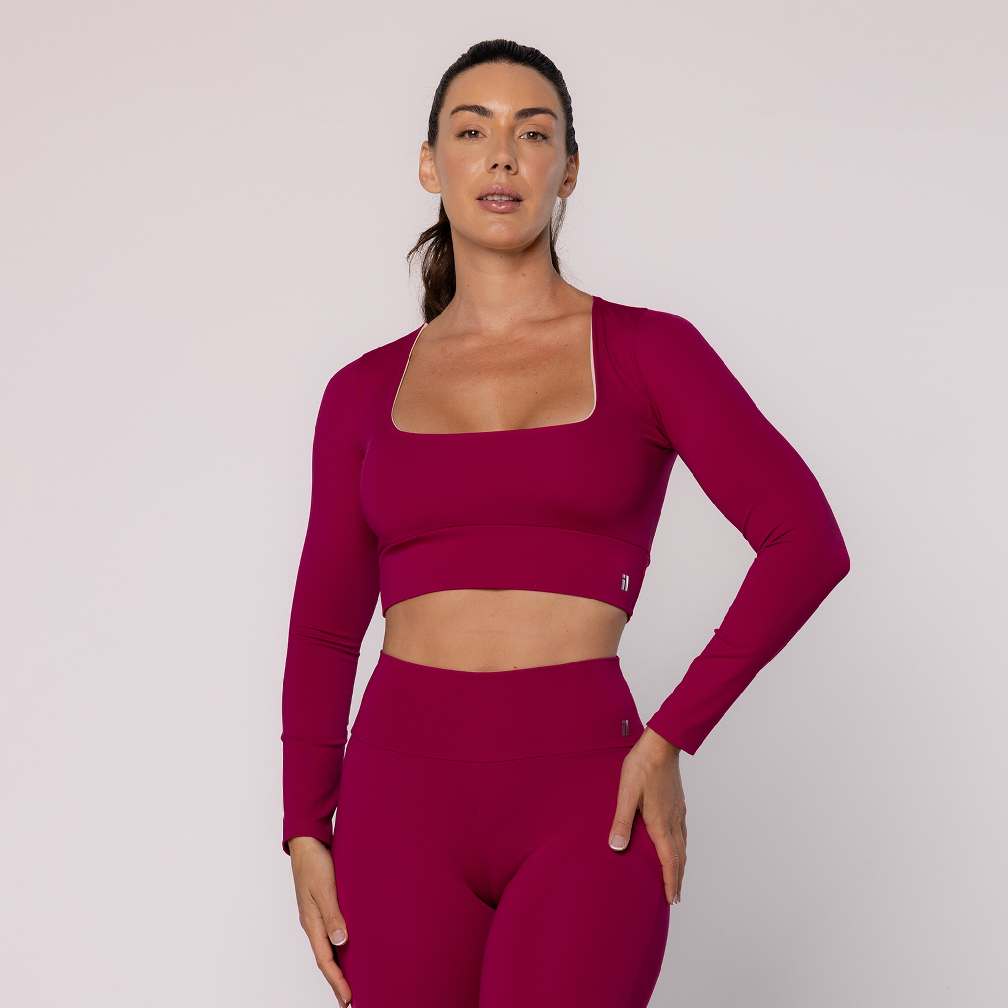 Cropped com Decote Quadrado - Desejo - Carmin P Cropped com Decote Quadrado - Desejo - Carmin P