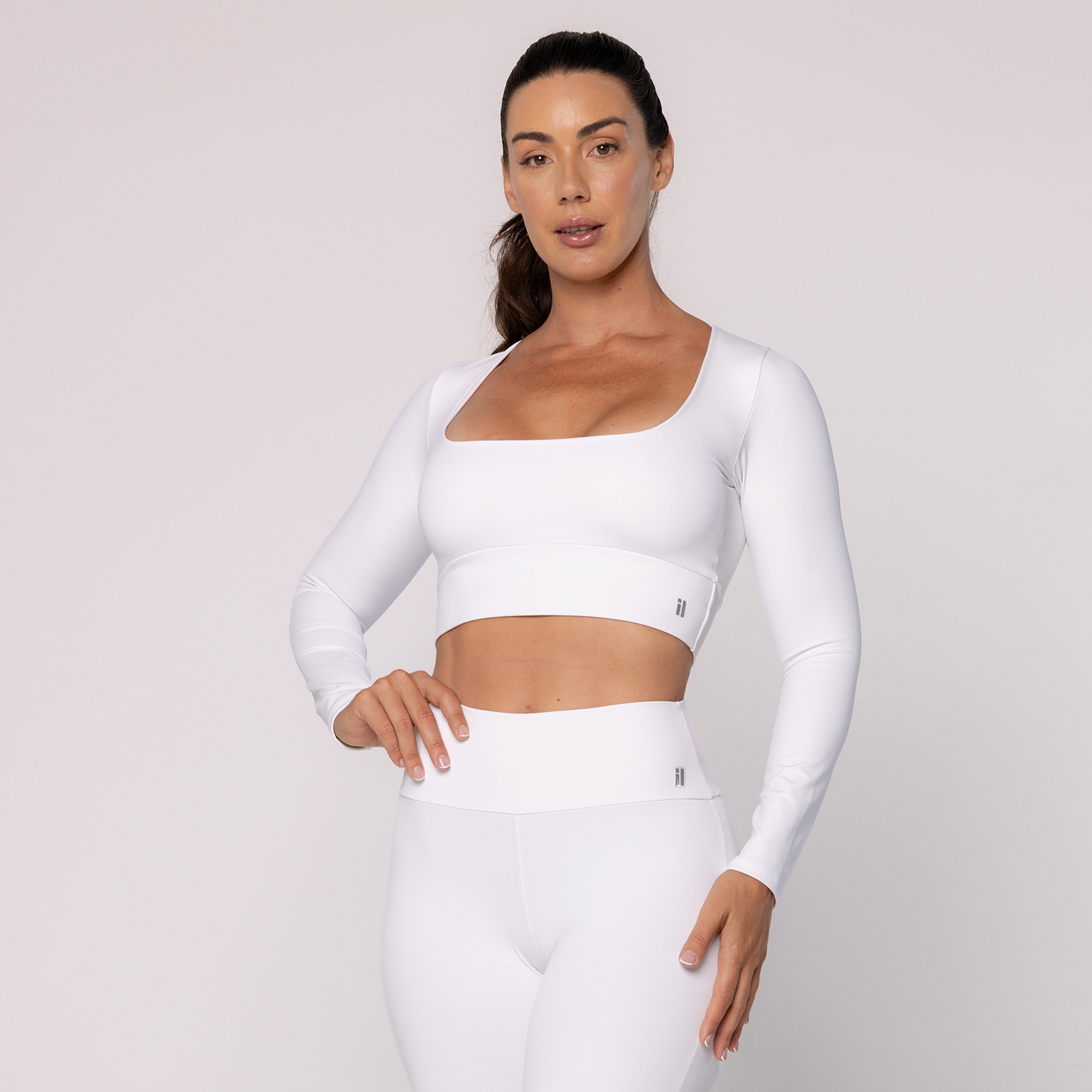 Cropped com Decote Quadrado - Branco